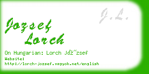 jozsef lorch business card